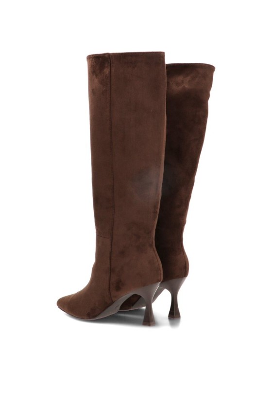 Bota ETIKA 42417 con antelina y tacón alto para mujer