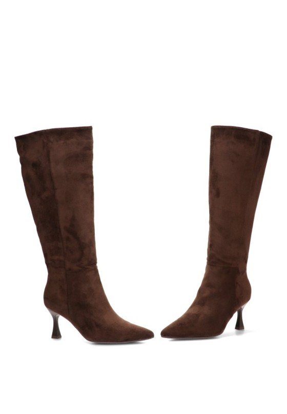 Bota ETIKA 42417 con antelina y tacón alto para mujer
