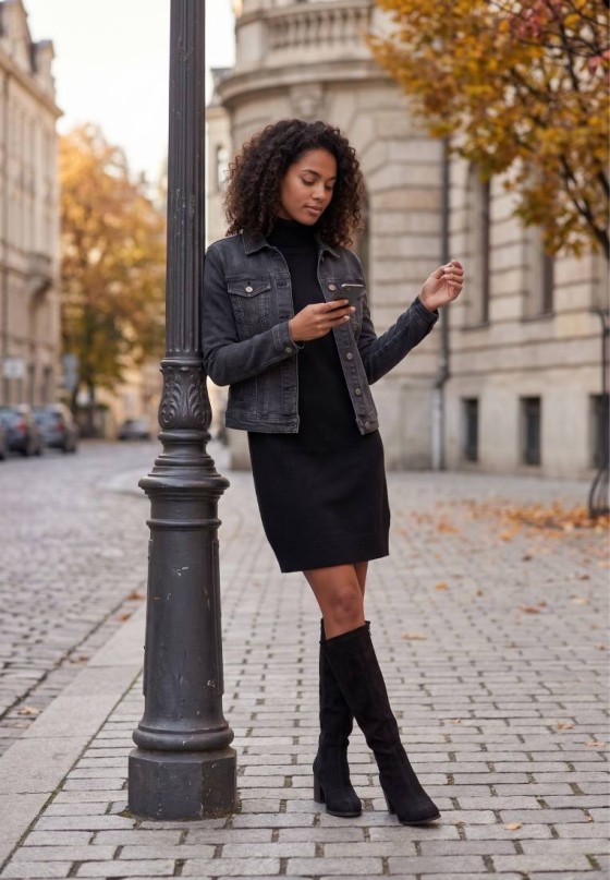Bota con tacón medio de mujer ETIKA 30056