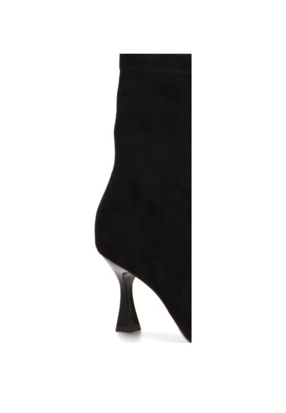 Botín negro antelina con tacón medio para mujer ETIKA 32032