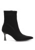 Botín negro lycra para mujer ETIKA 32032 con tacón medio