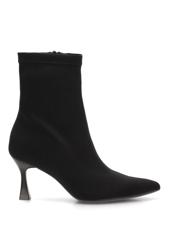 Botín negro lycra para mujer ETIKA 32032 con tacón medio
