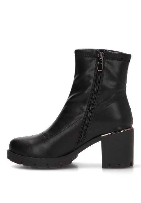 Botín ISTERIA 1359 con tacón alto negro para mujer