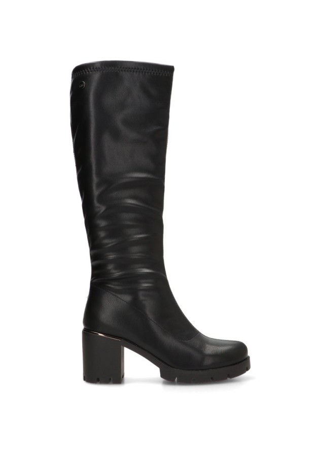 Bota negra sintética de mujer ISTERIA 1360 con tacón alto