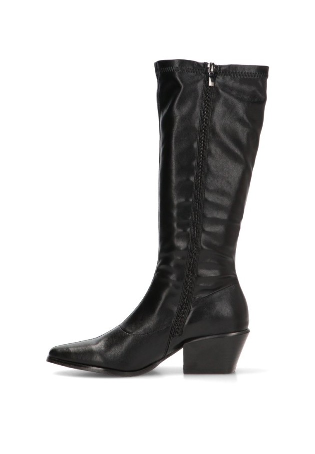 Bota campera negra con tacón medio de mujer ISTERIA 1325