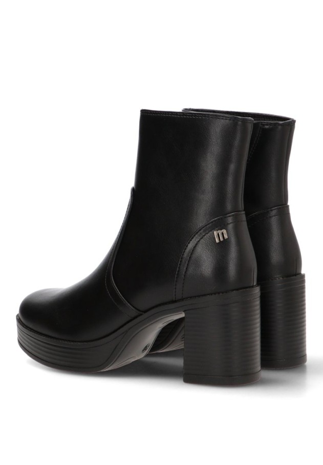 Botín con tacón plataforma negro MUSTANG 55984 para mujer