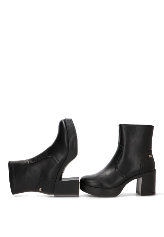 Botín con tacón plataforma negro MUSTANG 55984 para mujer