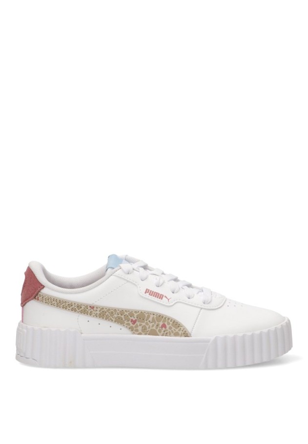 Deportivo de mujer PUMA 408378 en blanco con suela plana