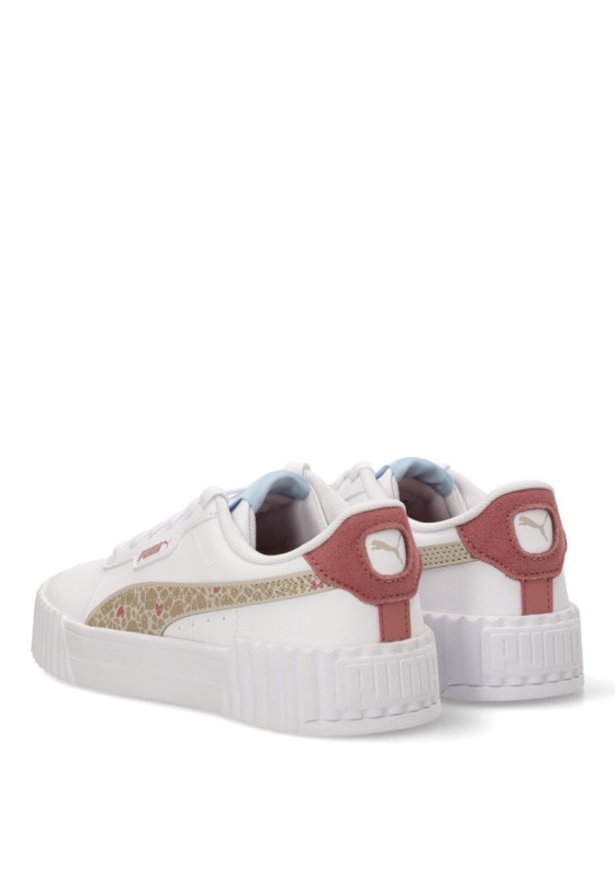 Deportivo de mujer PUMA 408378 en blanco con suela plana