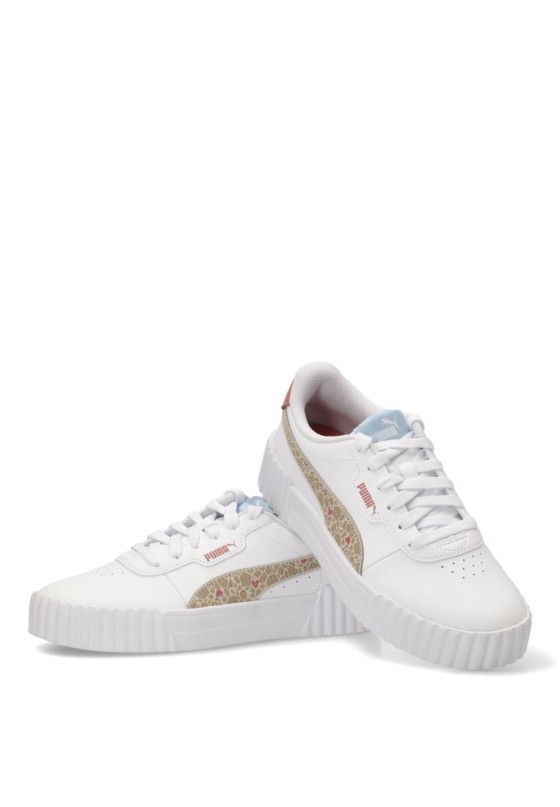 Deportivo de mujer PUMA 408378 en blanco con suela plana