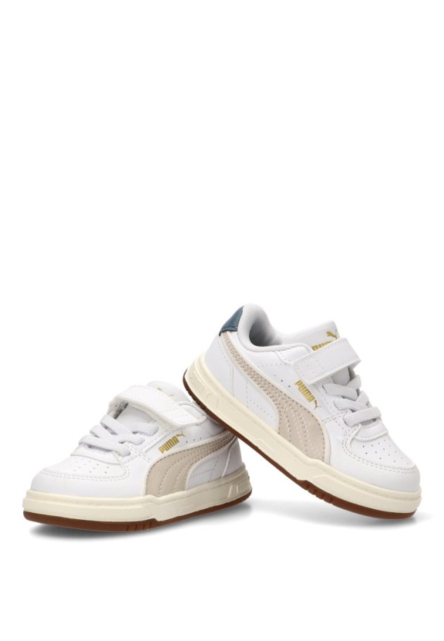 Deportivo blanco para niño PUMA 406898 con cierre de velcro