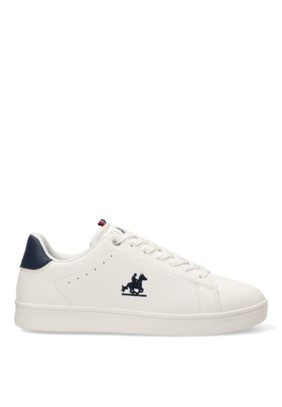 Deportivo blanco con suela plana de hombre US GRAND POLO modelo GPM23185