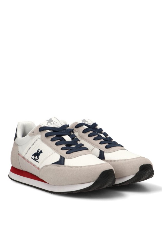 Deportivo retro blanco para hombre US GRAND POLO GPM12163