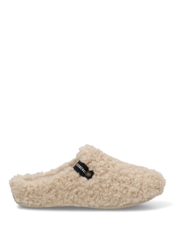 Zapatillas de casa beige para mujer VERBENAS York Courly