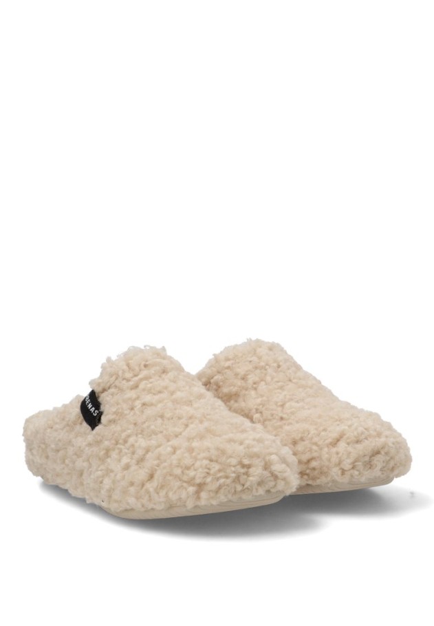 Zapatillas de casa beige para mujer VERBENAS York Courly