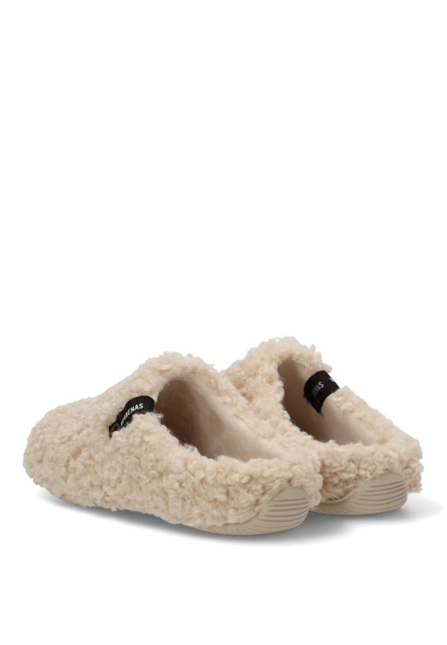 Zapatillas de casa beige para mujer VERBENAS York Courly