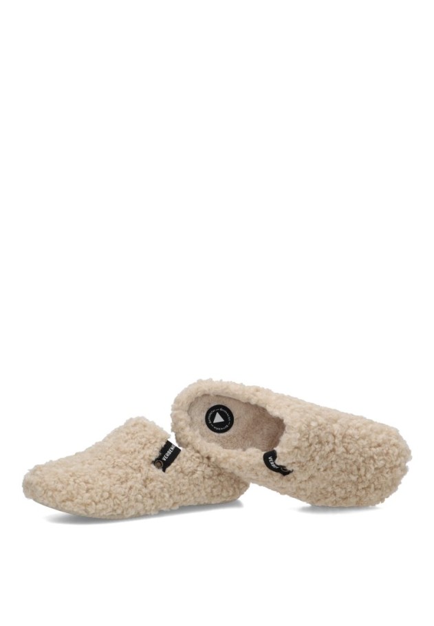 Zapatillas de casa beige para mujer VERBENAS York Courly