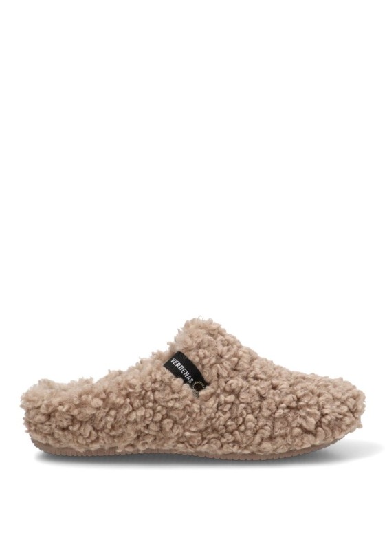 Zapatillas de casa camel de mujer VERBENAS YORK COURLY