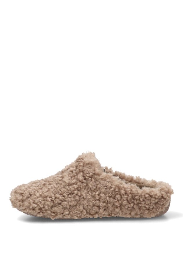 Zapatillas de casa camel de mujer VERBENAS YORK COURLY