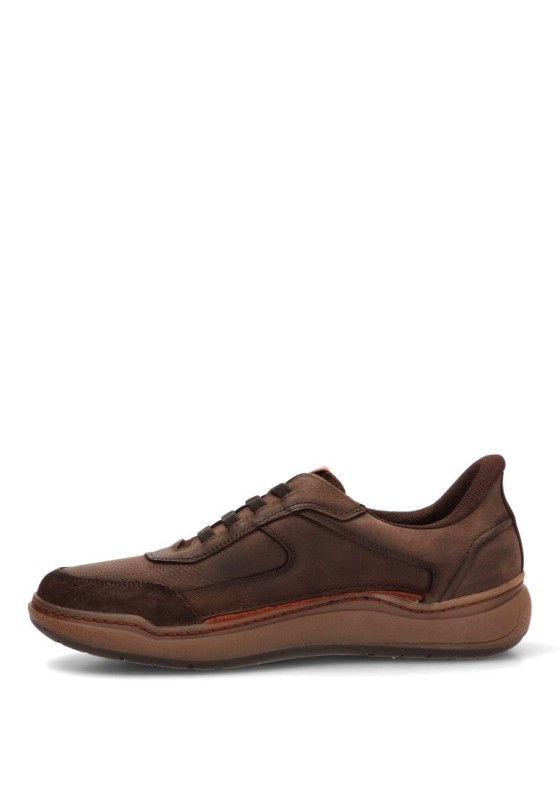 Deportivo de hombre Fluchos F2253 en piel café con suela plana