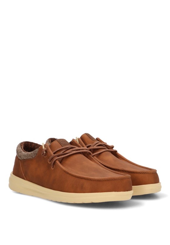 Mocasín náutico DUDE 43352 de hombre en cuero sintético con suela plana