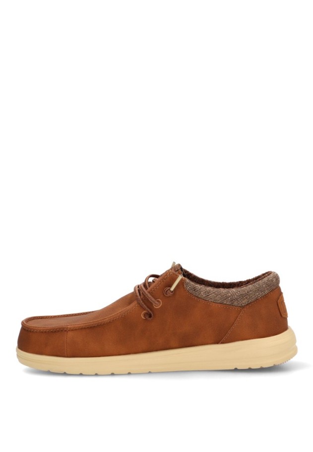Mocasín náutico DUDE 43352 de hombre en cuero sintético con suela plana