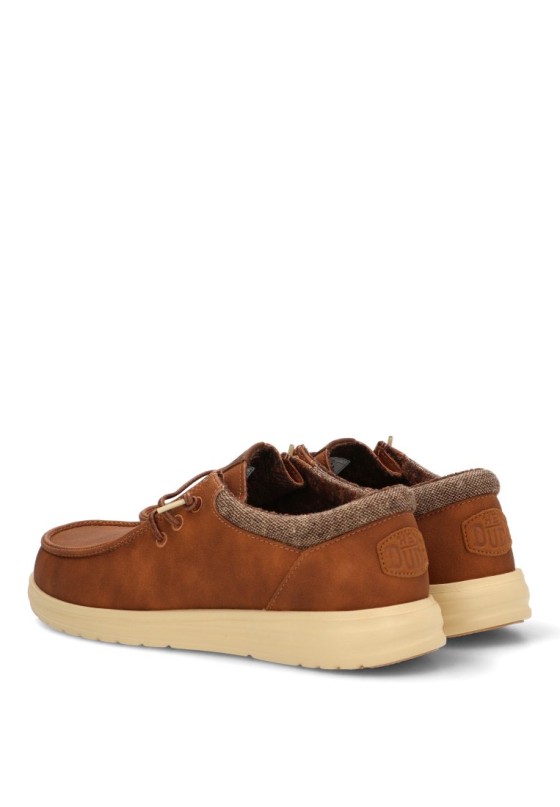 Mocasín náutico DUDE 43352 de hombre en cuero sintético con suela plana