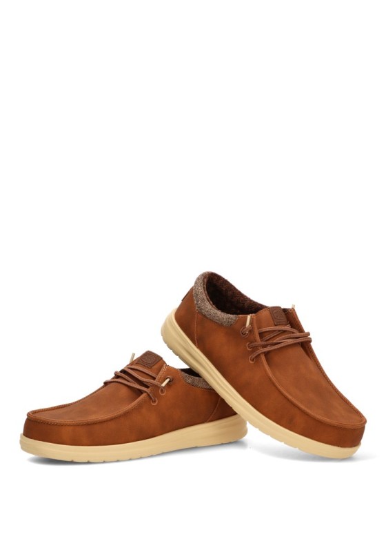 Mocasín náutico DUDE 43352 de hombre en cuero sintético con suela plana