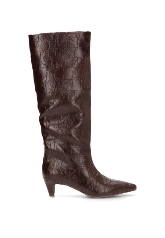 Bota con tacón medio y efecto cocodrilo de mujer DANGELA DDN31885