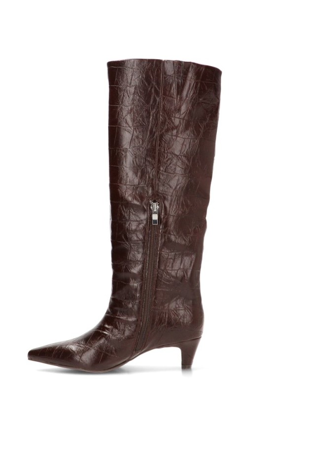 Bota con tacón medio y efecto cocodrilo de mujer DANGELA DDN31885