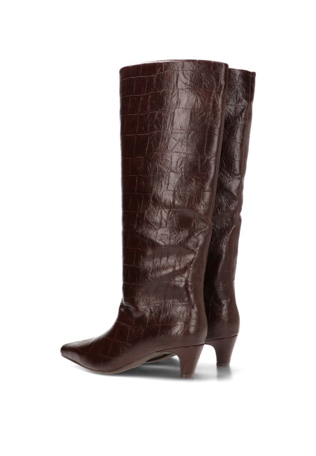 Bota con tacón medio y efecto cocodrilo de mujer DANGELA DDN31885