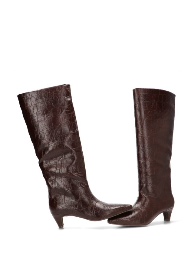 Bota con tacón medio y efecto cocodrilo de mujer DANGELA DDN31885