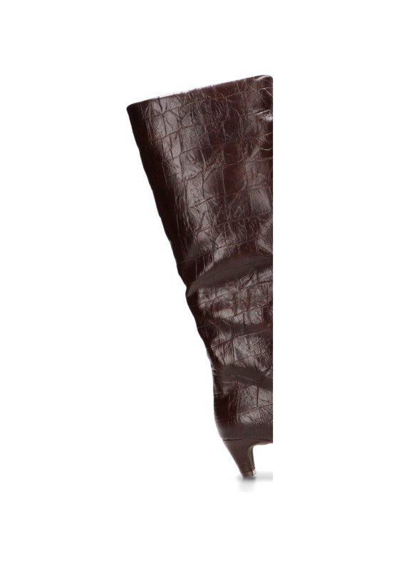 Bota con tacón medio y efecto cocodrilo de mujer DANGELA DDN31885