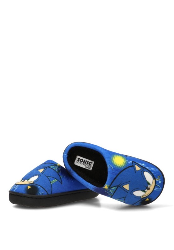 Zapatillas de casa para niño SUGI N9610130T azul textil con suela plana