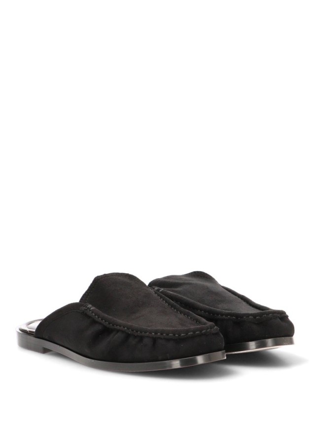 Mocasín de antelina negro para mujer JOIA HO-1376M