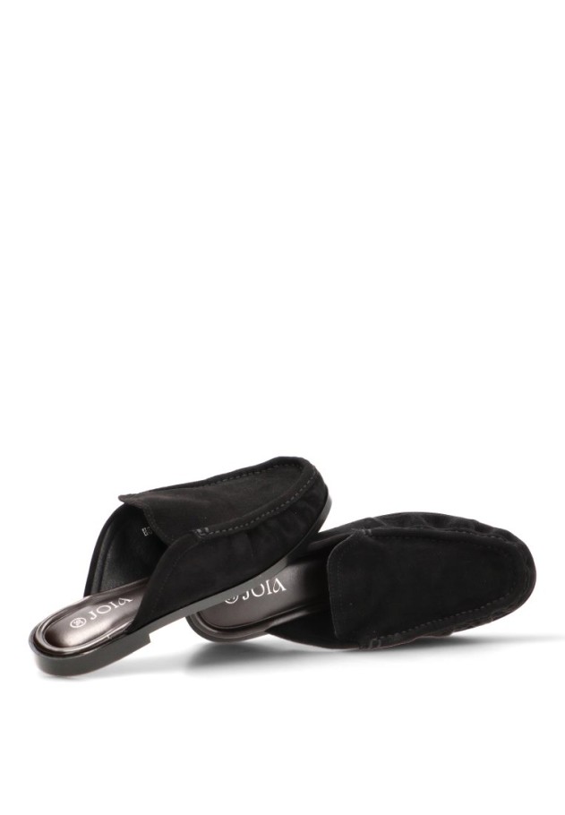 Mocasín de antelina negro para mujer JOIA HO-1376M