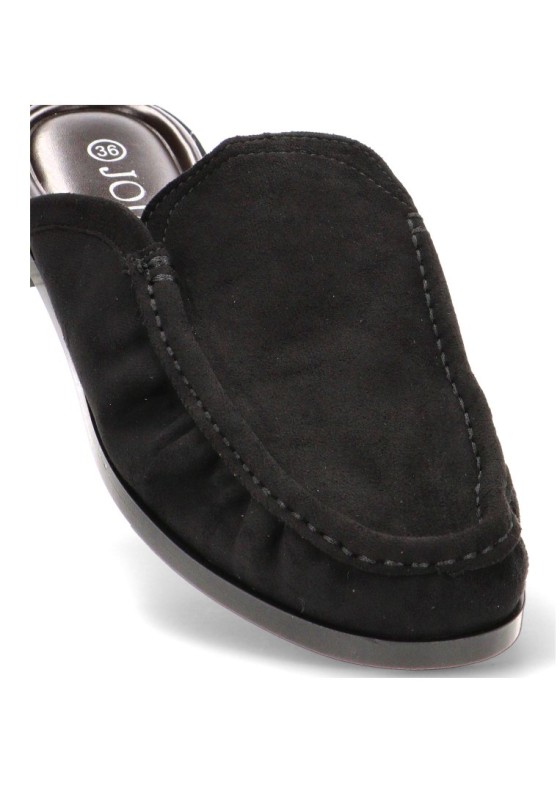 Mocasín de antelina negro para mujer JOIA HO-1376M