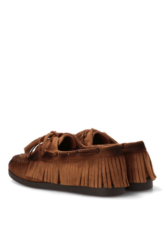 Mocasín de antelina camel para mujer ISTERIA 1283