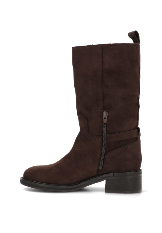 Bota biker antelina café de mujer LUNA TREND M6800