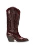 Bota campera con tacón medio burdeos de mujer LUNA TREND M6763