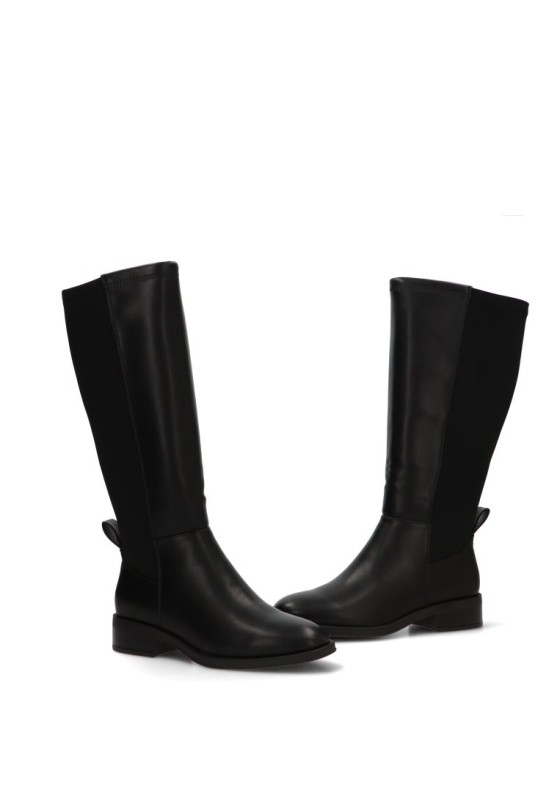 Bota elástica negra de mujer ETIKA 42416 con suela plana