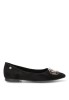 Bailarina de mujer XTI 146236 en antelina negra con punta y suela plana