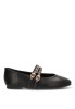 Bailarina XTI 146405 negra con dos hebillas y suela plana