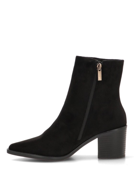 Botín campero negro con tacón medio de mujer XTI 146509