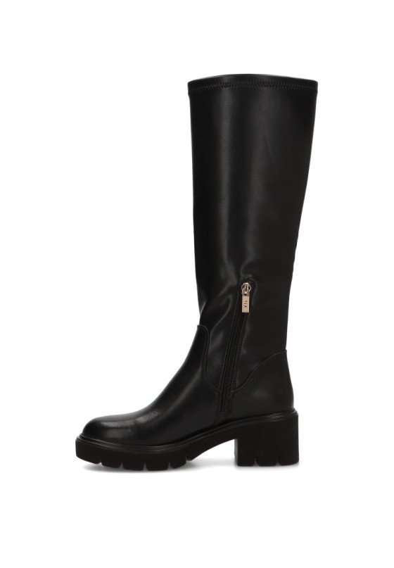 Bota alta negra con tacón medio de mujer XTI 146357