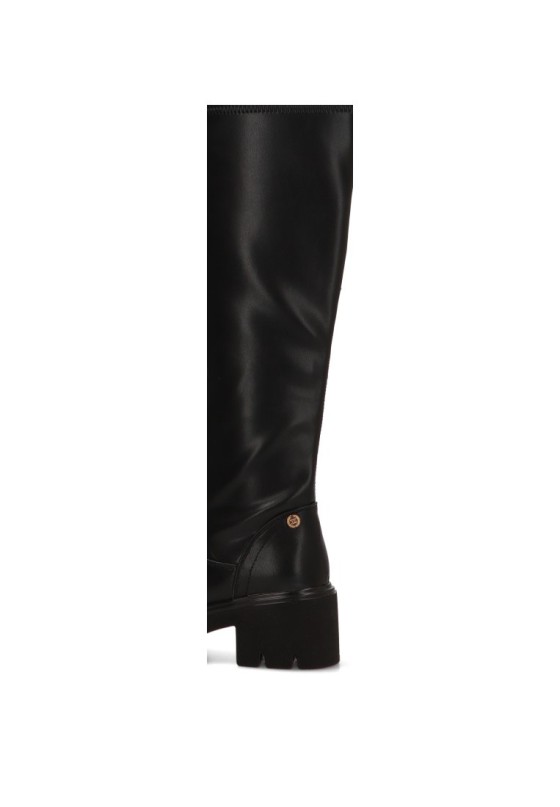 Bota alta negra con tacón medio de mujer XTI 146357