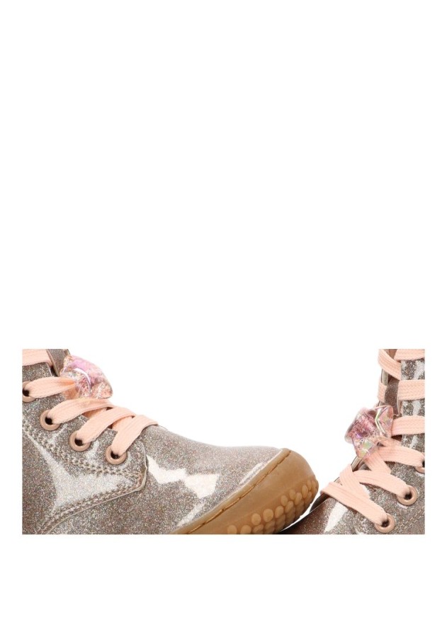 Botín oro sintético respetuoso barefoot para niña ETIKA 10631