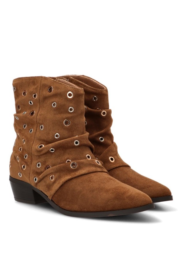 Botín antelina camel de mujer YULIA 5018