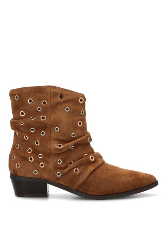 Botín antelina camel de mujer YULIA 5018