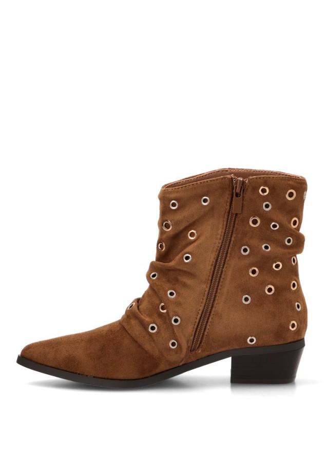 Botín antelina camel de mujer YULIA 5018